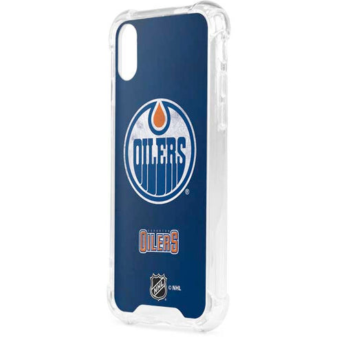 NHL Edmonton Oilers Distressed iPhone XS Clear Case