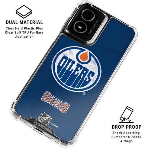 NHL Edmonton Oilers Distressed Moto G Power 5G (2024) Clear Case
