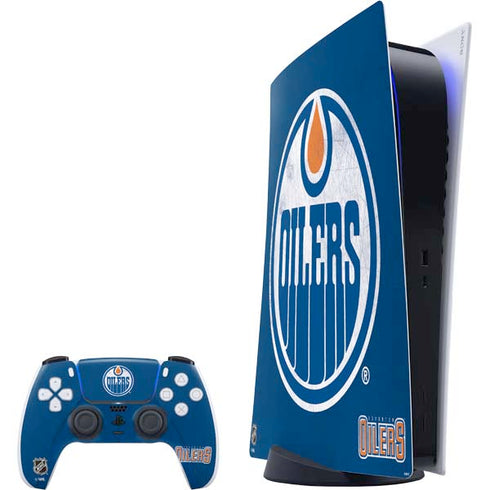 NHL Edmonton Oilers Distressed PlayStation PS5 Skins