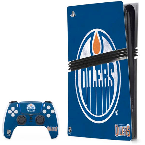 NHL Edmonton Oilers Distressed PlayStation PS5 Skins