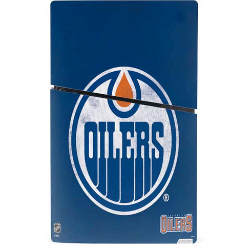 NHL Edmonton Oilers Distressed PS5 Slim Digital Edition Console Skin