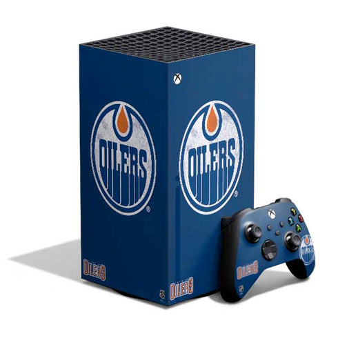 NHL Edmonton Oilers Distressed XBox Series X Digital Edition Bundle Skin