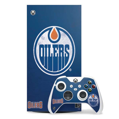 NHL Edmonton Oilers Distressed Xbox Series X Skins