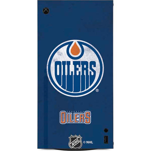 NHL Edmonton Oilers Distressed XBox Series X Digital Edition Console Skin