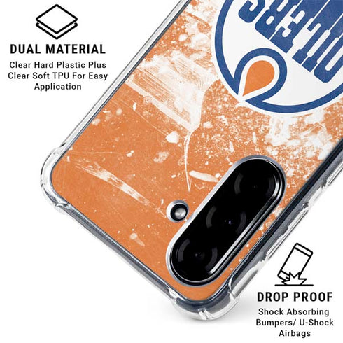 NHL Edmonton Oilers Frozen Galaxy A36 5G Clear Case