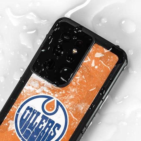 NHL Edmonton Oilers Frozen Galaxy S24 Ultra Waterproof Case