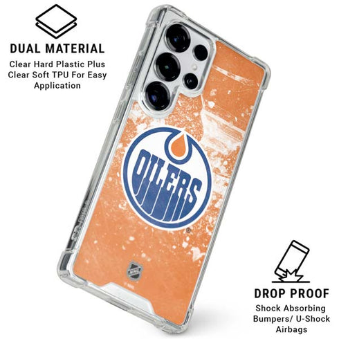 NHL Edmonton Oilers Frozen Galaxy S25 Ultra Clear Case
