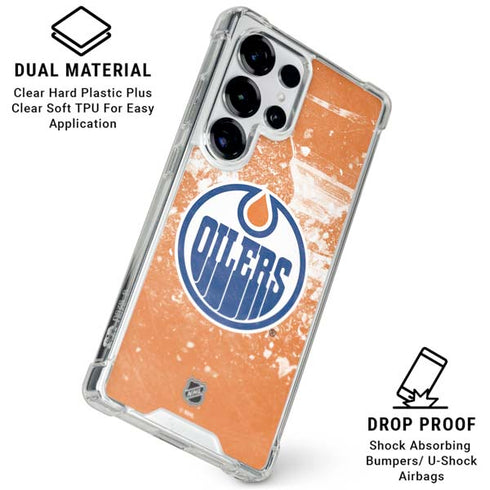 NHL Edmonton Oilers Frozen Galaxy S26 Ultra Clear Case