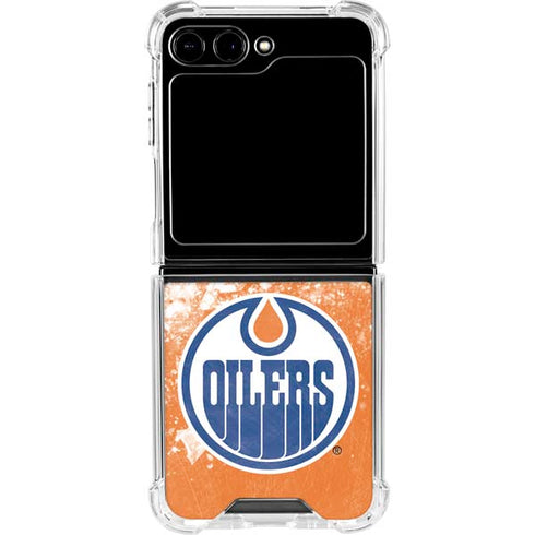 NHL Edmonton Oilers Frozen Galaxy Z Flip6 Clear Case