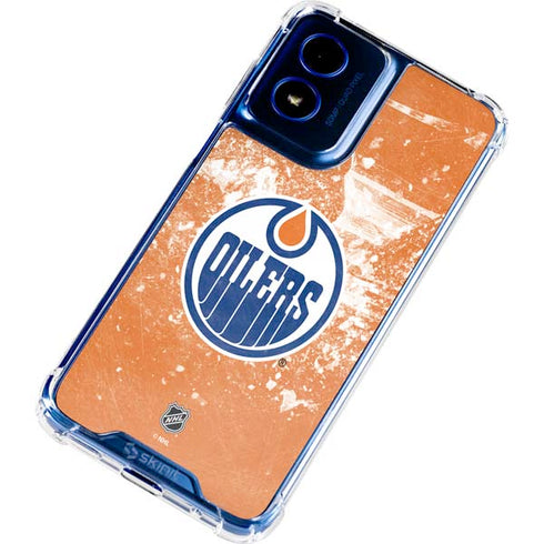NHL Edmonton Oilers Frozen Moto G 5G (2024) Clear Case