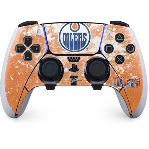 NHL Edmonton Oilers Frozen PS5 DualSense Edge Pro Controller Skin