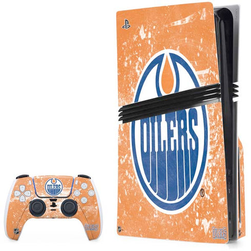 NHL Edmonton Oilers Frozen PS5 Pro Disk Bundle Skin