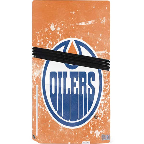 NHL Edmonton Oilers Frozen PS5 Pro Disk Console Skin