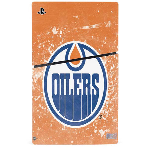 NHL Edmonton Oilers Frozen PS5 Slim Digital Edition Console Skin