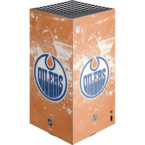 NHL Edmonton Oilers Frozen XBox Series X Digital Edition Console Skin