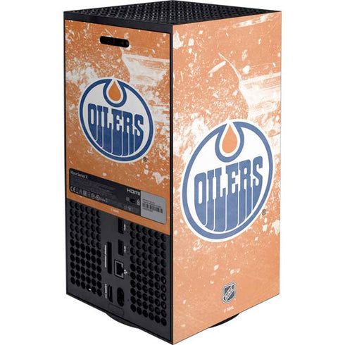 NHL Edmonton Oilers Frozen XBox Series X Digital Edition Console Skin