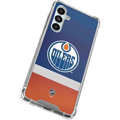 NHL Edmonton Oilers Jersey Galaxy A16 5G Clear Case