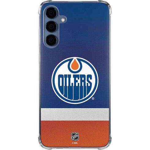 NHL Edmonton Oilers Jersey Galaxy A35 5G Clear Case