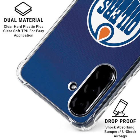 NHL Edmonton Oilers Jersey Galaxy A36 5G Clear Case