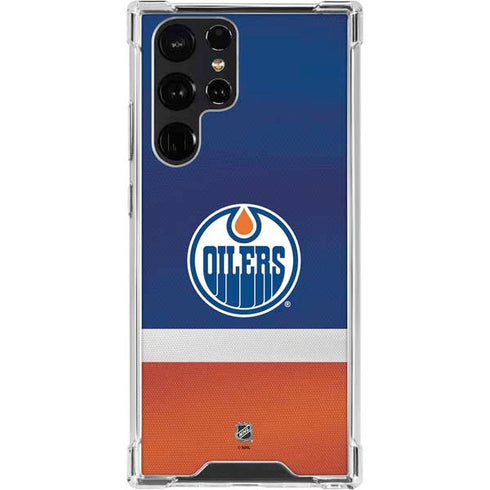 NHL Edmonton Oilers Jersey Galaxy S23 Ultra Clear Case