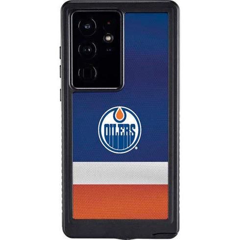 NHL Edmonton Oilers Jersey Galaxy S24 Ultra Waterproof Case