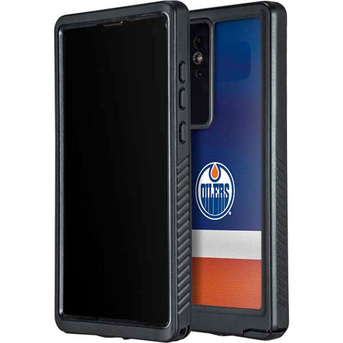 NHL Edmonton Oilers Jersey Galaxy S24 Ultra Waterproof Case