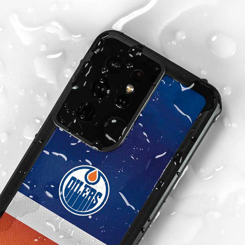 NHL Edmonton Oilers Jersey Galaxy S24 Ultra Waterproof Case