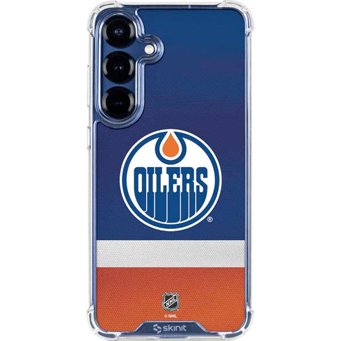 NHL Edmonton Oilers Jersey Galaxy S25 Clear Case