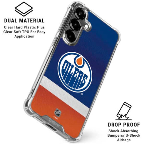 NHL Edmonton Oilers Jersey Galaxy S26 Plus Clear Case
