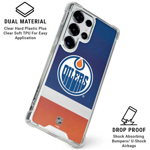 NHL Edmonton Oilers Jersey Galaxy S26 Ultra Clear Case