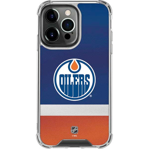 NHL Edmonton Oilers Jersey iPhone 16 Pro Max Clear Case
