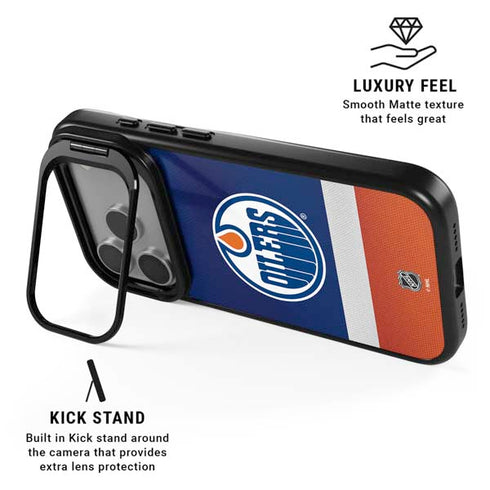 NHL Edmonton Oilers Jersey iPhone 17 Pro Max Kickstand Case