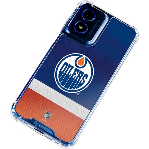NHL Edmonton Oilers Jersey Moto G 5G (2024) Clear Case