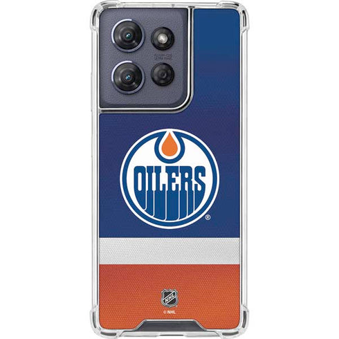 NHL Edmonton Oilers Jersey Moto G Play 5G (2025) Clear Case