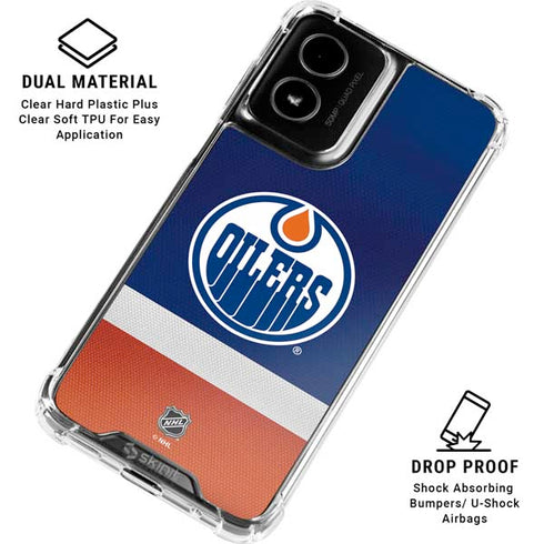 NHL Edmonton Oilers Jersey Moto G Power 5G (2024) Clear Case