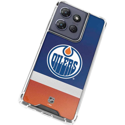 NHL Edmonton Oilers Jersey Moto G Power 5G (2025) Clear Case