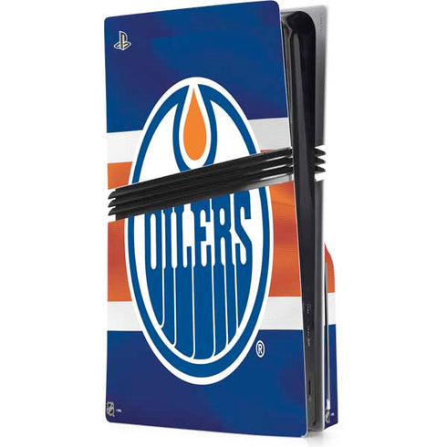 NHL Edmonton Oilers Jersey PS5 Pro Disk Console Skin