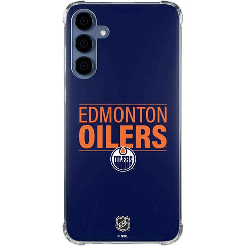 NHL Edmonton Oilers Lineup Galaxy A55 5G Clear Case