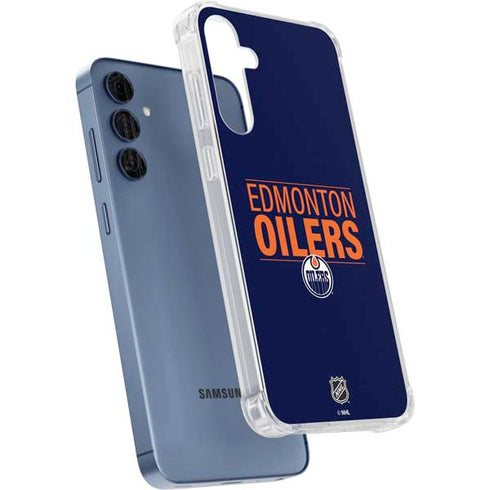 NHL Edmonton Oilers Lineup Galaxy A55 5G Clear Case