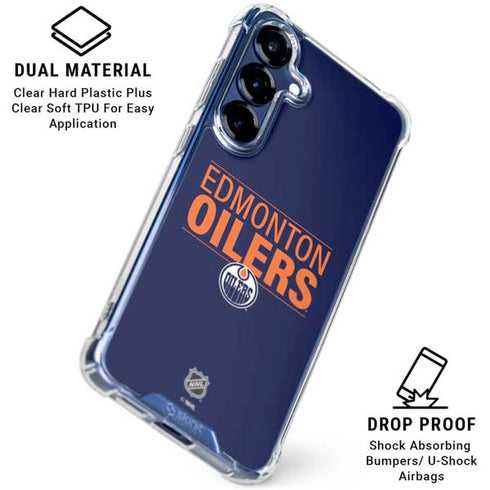 NHL Edmonton Oilers Lineup Galaxy S25 Clear Case