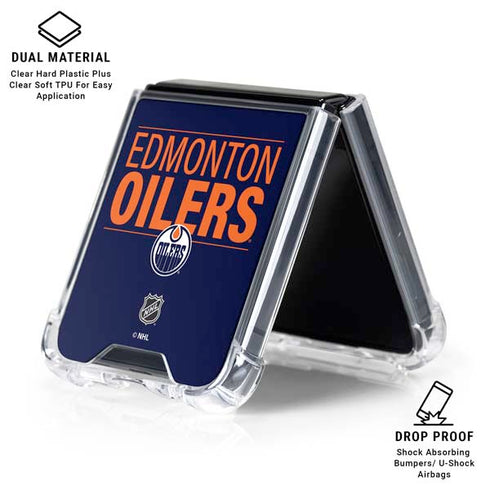 NHL Edmonton Oilers Lineup Galaxy Z Flip6 Clear Case