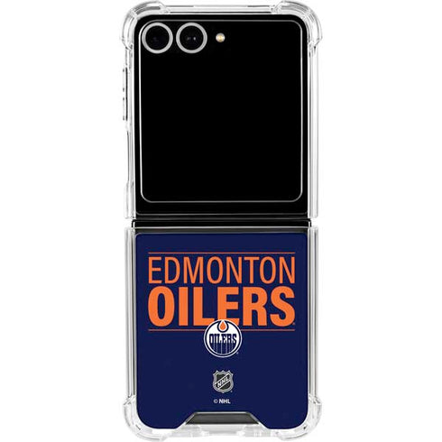 NHL Edmonton Oilers Lineup Galaxy Z Flip7 Clear Case