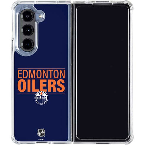 NHL Edmonton Oilers Lineup Galaxy Z Fold5 5G Clear Case