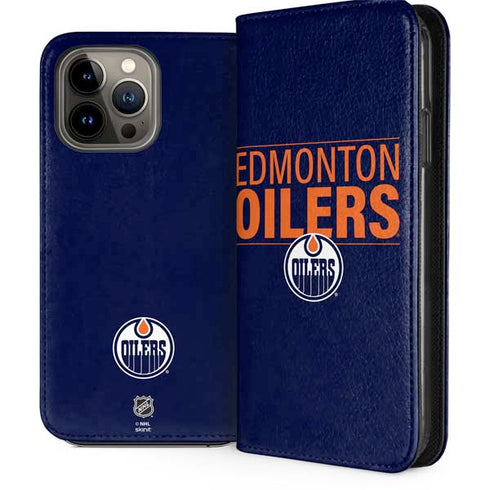 NHL Edmonton Oilers Lineup iPhone 14 Pro Max Folio Case