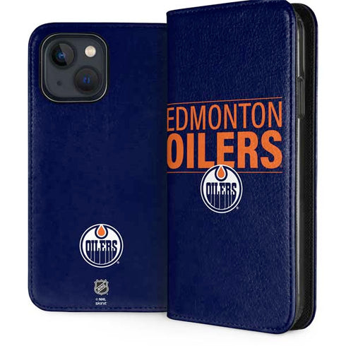 NHL Edmonton Oilers Lineup iPhone 15 Plus Folio Case
