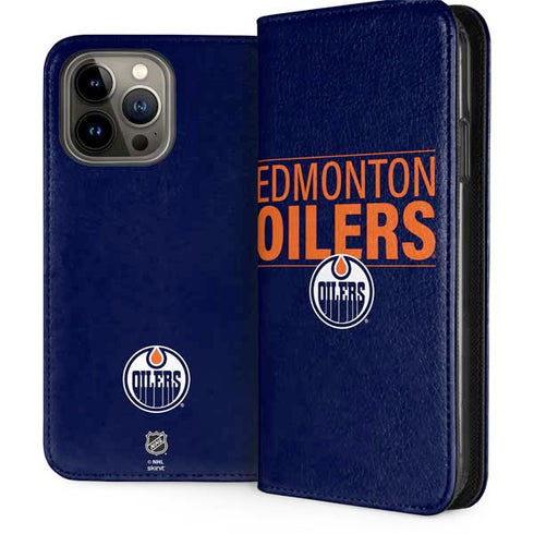 NHL Edmonton Oilers Lineup iPhone 15 Pro Max Folio Case
