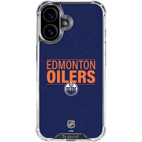 NHL Edmonton Oilers Lineup iPhone 16 Plus Clear Case
