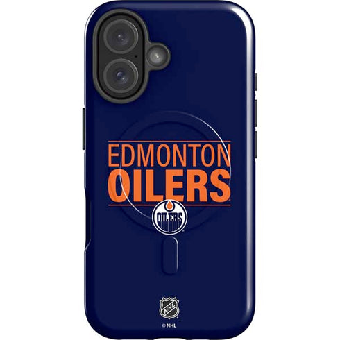 NHL Edmonton Oilers Lineup iPhone 16 Plus Magsafe Impact Case