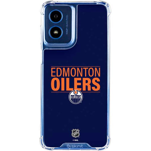 NHL Edmonton Oilers Lineup Moto G 5G (2024) Clear Case