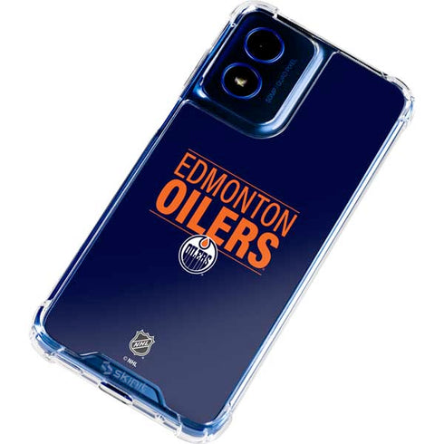 NHL Edmonton Oilers Lineup Moto G 5G (2024) Clear Case